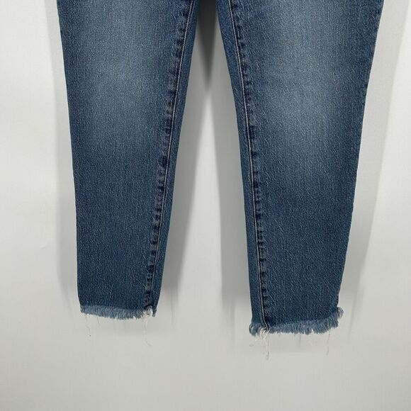 MADEWELL The Perfect Vintage Jeans Raw Hem High Rise Rigid Denim Size 26 Petite - Picture 7 of 12